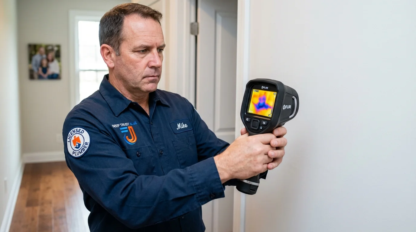 Thermal imaging leak detection by Johns Plumbing LLC in Burkesville